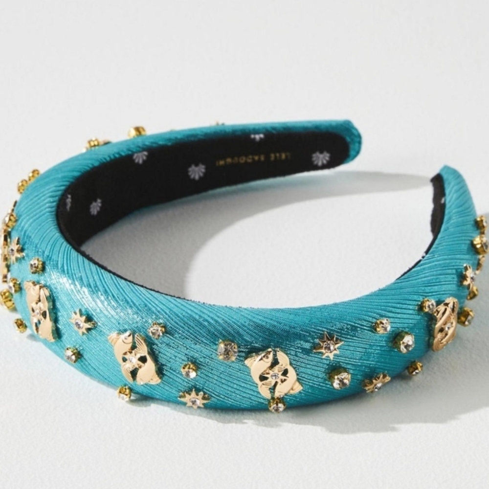‼️Final Price‼️Lele Sadoughi Zodiac Pisces Alice Aquamarine Headband FIRM Price